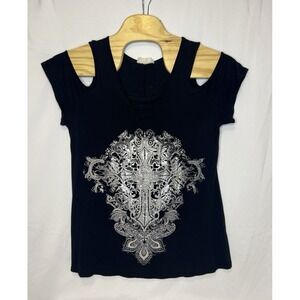 23‎ Love Street Cold Shoulder Short Sleeve Boho Shirt- XL/XXL - See Measurements